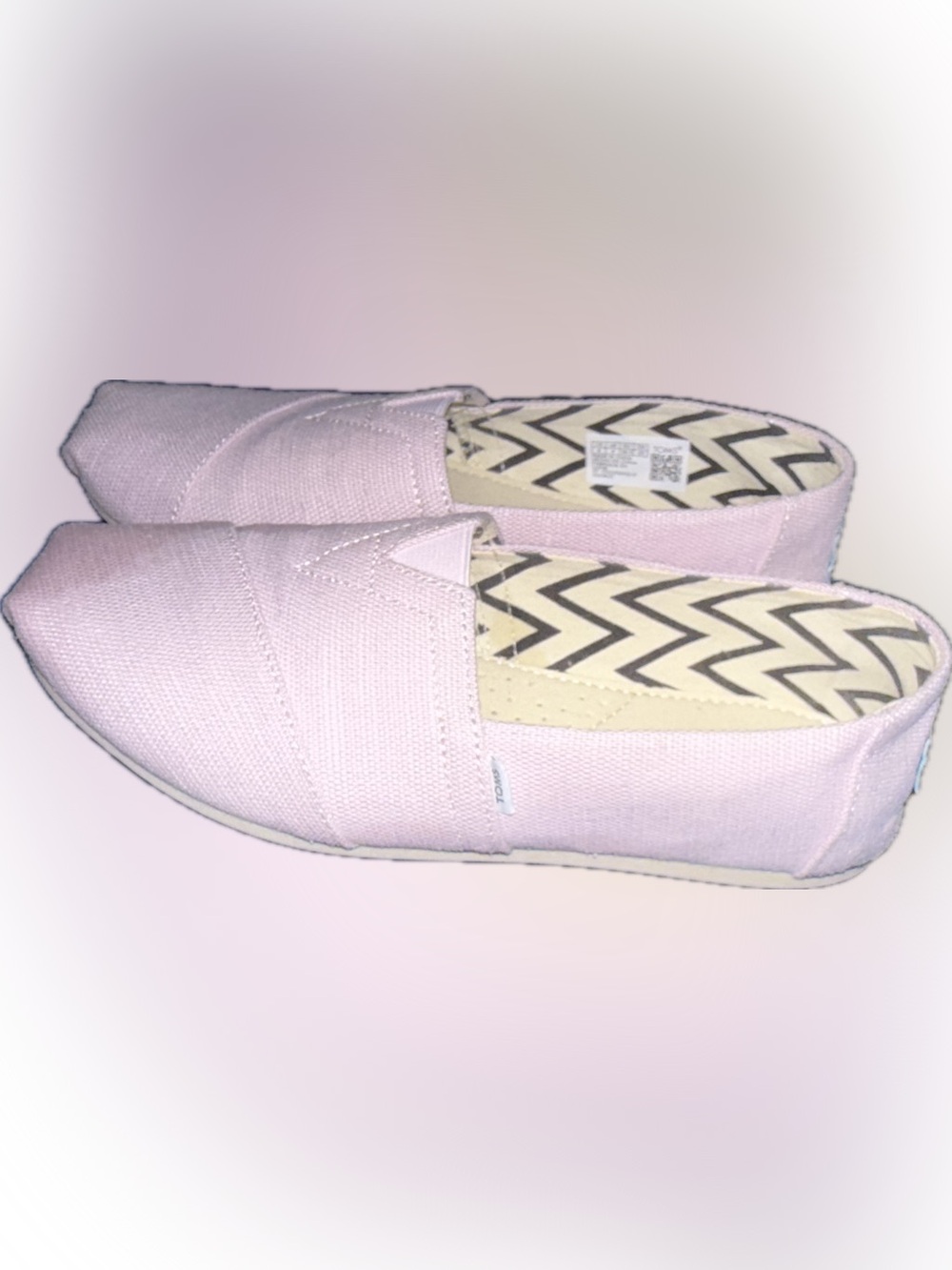 Toms Lilac Canvas Slip-On Loafers
